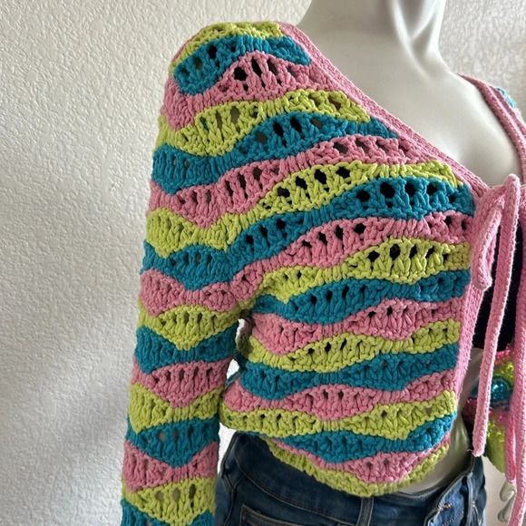 NWT ZARA striped knit cardigan - Picture 9 of 13